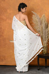 Mastaani ~ Pure Mul Cotton Handloom Saree ~ White