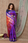 Tyohaar ~ Handloom Pure Silk Paithani Saree with Traditional Double Pallu ~ Dual Tone Purple Pink (By Government Certified Weavers)