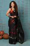 Anokhi ~ Handloom Pure Silk Designer Saree ~ Black and Red Designer (Limited Edition)