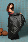 Anokhi ~ Handloom Pure Silk Designer Saree ~ Black and Red Designer (Limited Edition)