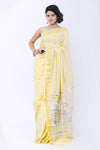 Cotton Paithani Handloom Exclusive (Lemon Yellow) - High Quality Cotton and Detailed Weaving