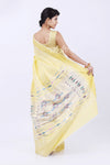 Cotton Paithani Handloom Exclusive (Lemon Yellow) - High Quality Cotton and Detailed Weaving