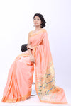 Handloom Cotton Paithani (Peach)