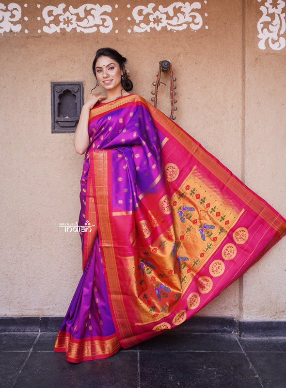 Purple Saree Online - Buy Purple Color Designer Saree at Kreeva