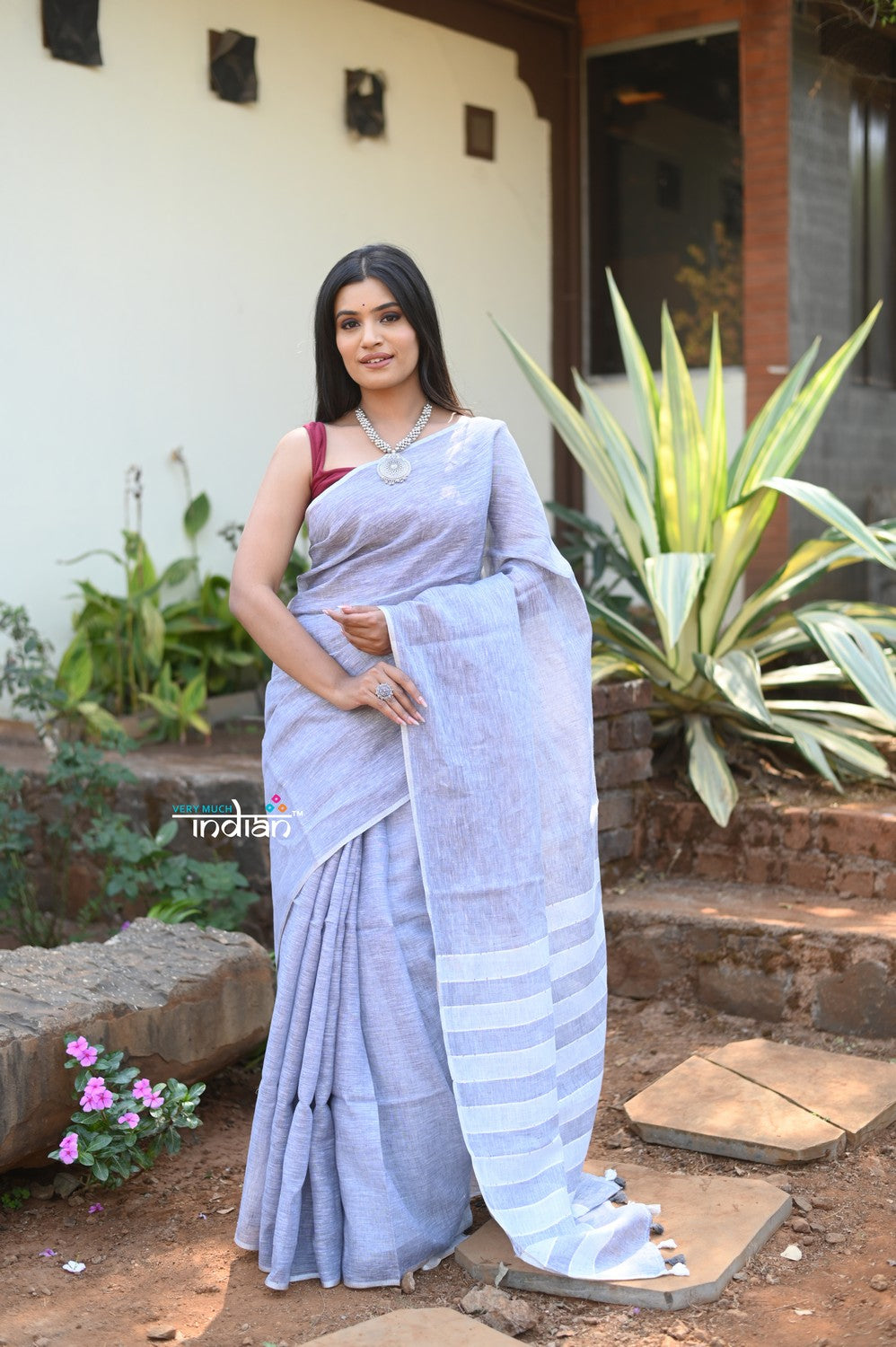 Casual Printed Pure Linen Sarees, 6.3 m (with blouse piece) at Rs 599 in  Bagru