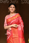 Rajsi~ Pure Silk Handloom - Maharani Paithani in that Bright Red with Silver and Golden Zari, High Quality Pure Silk