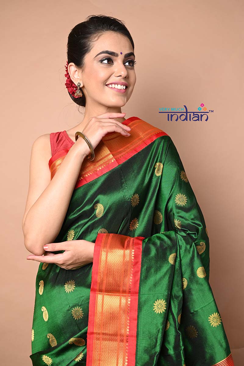 Buy Red Weaving Pure Silk Saree Online